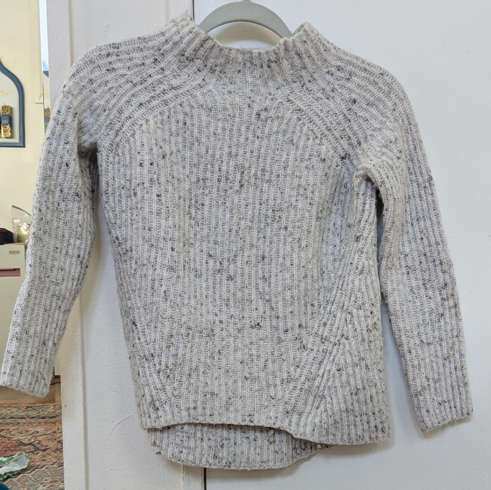 100% Wool Madewell Cream Knit Sweater